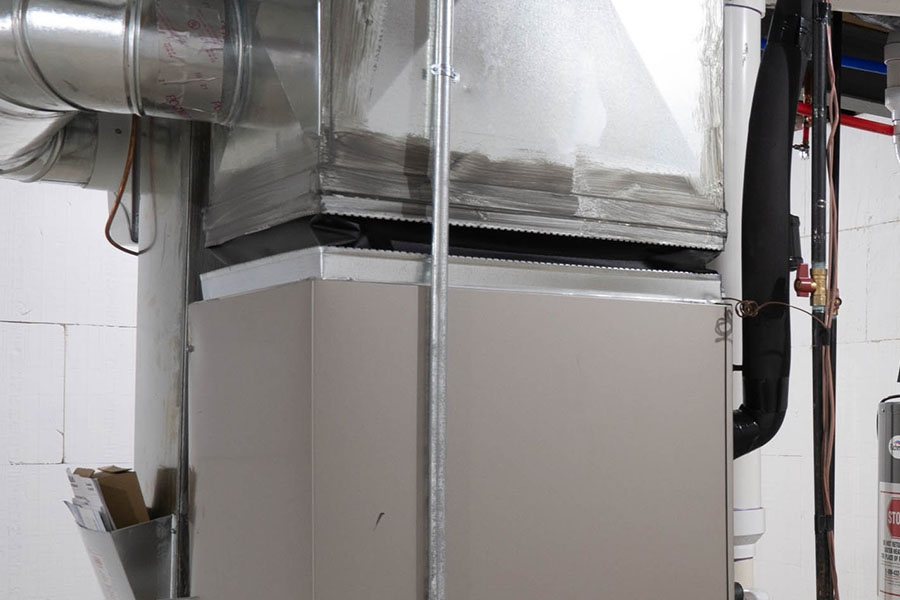 Residential HVAC furnace and ductwork