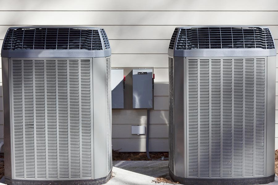 Dual outdoor air conditioner units