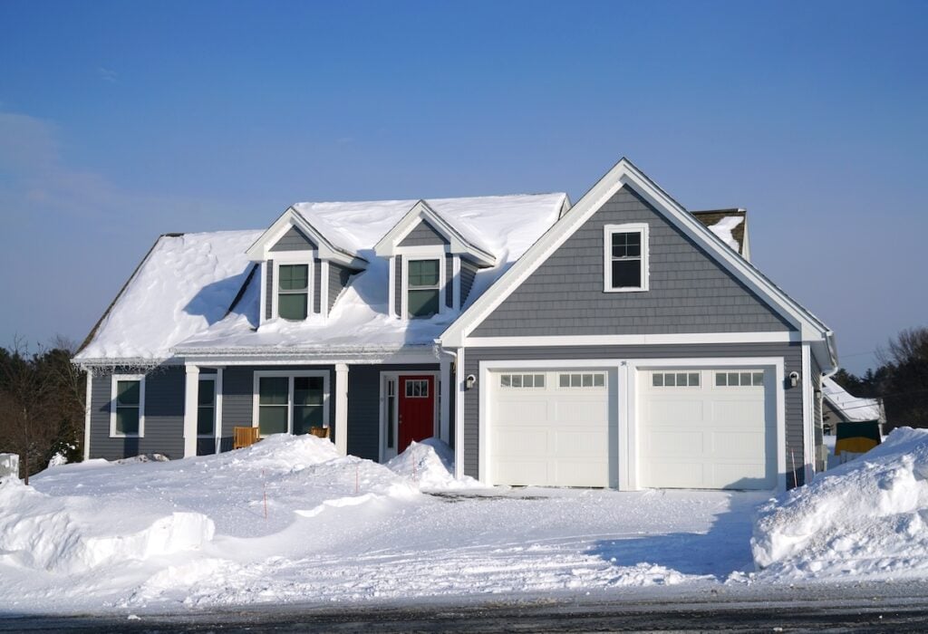 house in the winter